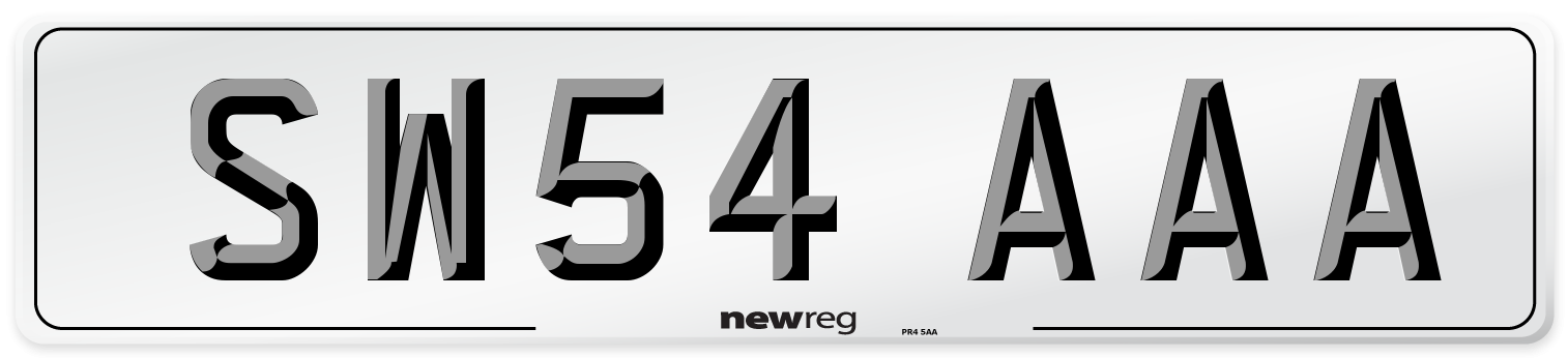 SW54 AAA Number Plate from New Reg